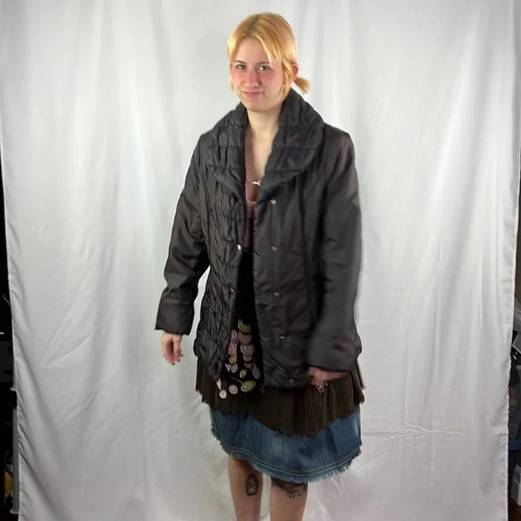 Women's Precis Brown Puffer Winter Coat  size 10 - Picture 3 of 13